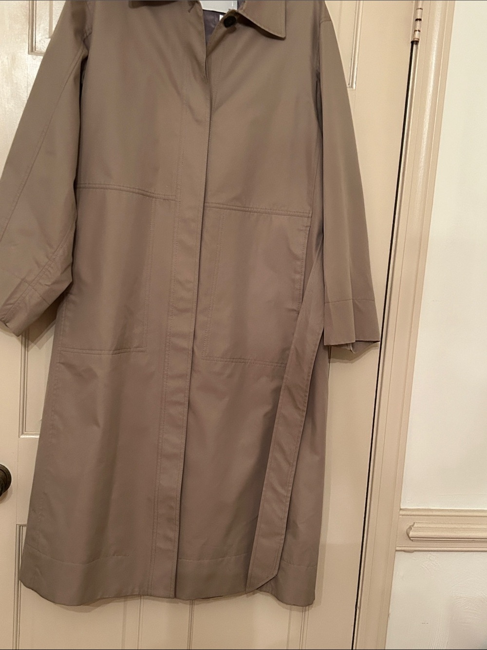 Mango Neutral Taupe Long Trench Coat - Picture 5 of 6
